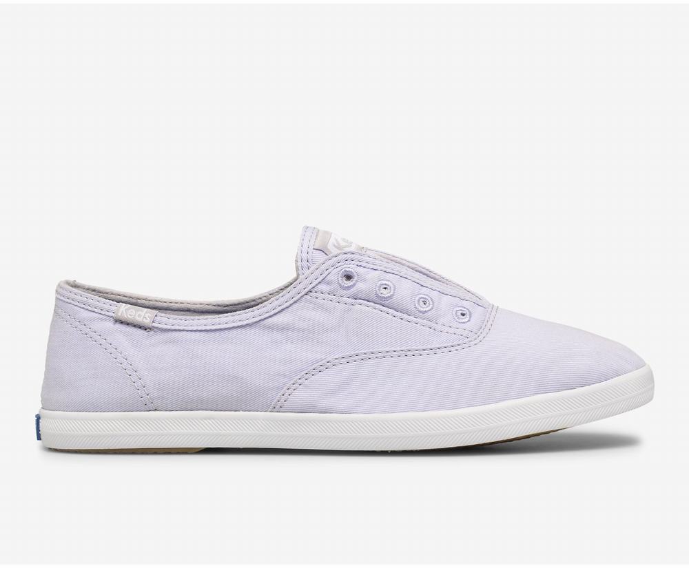 Women's Keds CHilax Washable Feat Organic Cotton Slip Ons Lavender 1295673EZ - South Africa